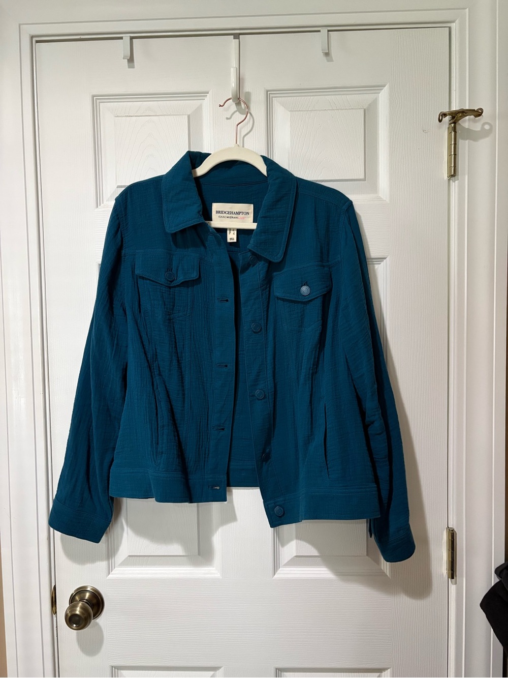 Isaac Mizrahi Teal Jean Jacket